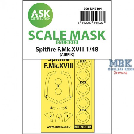Spitfire F.Mk.XVIII one-sided mask self-adhesive 