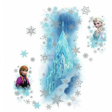 Disney Giant Wall Sticker Frozen Ice Palace Elsa & Anna 101X46Cm 