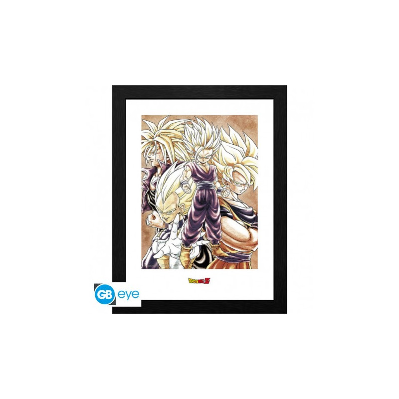 DRAGON BALL - "Super Saiyans" framed print (30x40) 