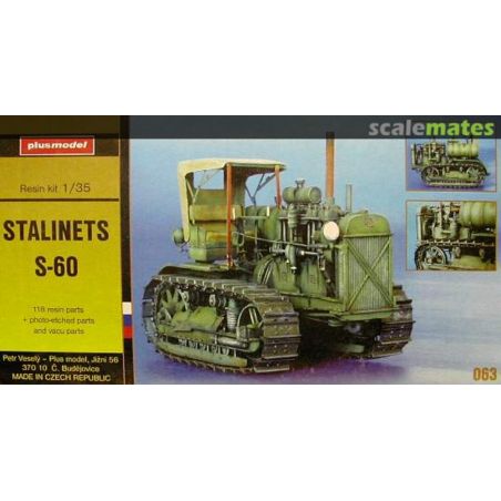 Plusmodel: 1/35; Stalinnets S-60, caterpillar tractor Model kit