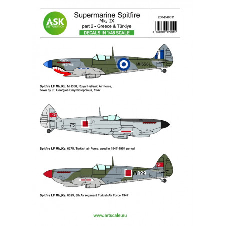 Decals Supermarine Spitfire Mk.IXc / Mk.IXe part 2 