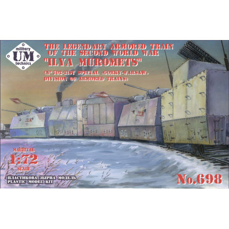 Ilya Muromets' the legendary armored train of the second WWII (UMT No.698)Length Model kit