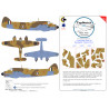 Bristol Beaufighter tropical Pattern A camouflage pattern paint masks (designed to be used with 