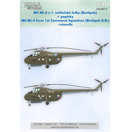 Decals Mil Mi-4 1st Command sqdr & stencils 