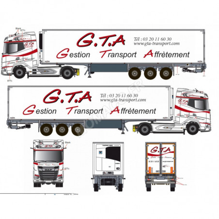 DAF XG TRAILER CHEREAU "GTA" Die cast truck