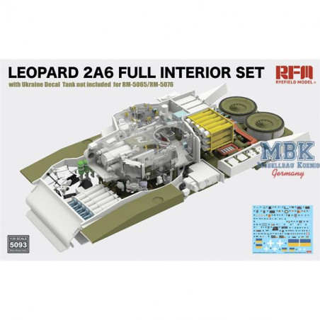 Leopard 2A6 Full Interior set + Ukainian Decals Model kit