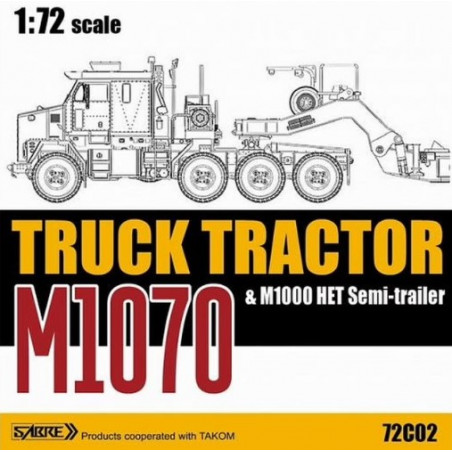 M1070 TRUCK TRACTOR 1 M1000 HET SEMIT TRAILER Model kit
