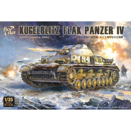 BORDER MODEL: 1/35; Kugelblitz Flak Panzer IV (MK103 Doppelflak 30mm), with PE parts and Metal Gun Barrel Model kit