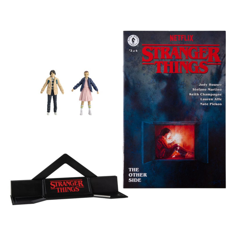 Stranger Things figurines and comic book Eleven and Mike Wheeler 8 cm