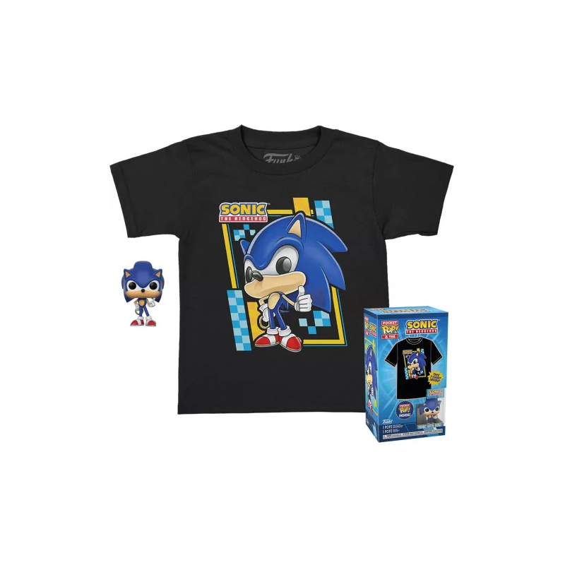 SONIC - Pocket POP - Sonic + Kid's T-shirt (M) Pop figures