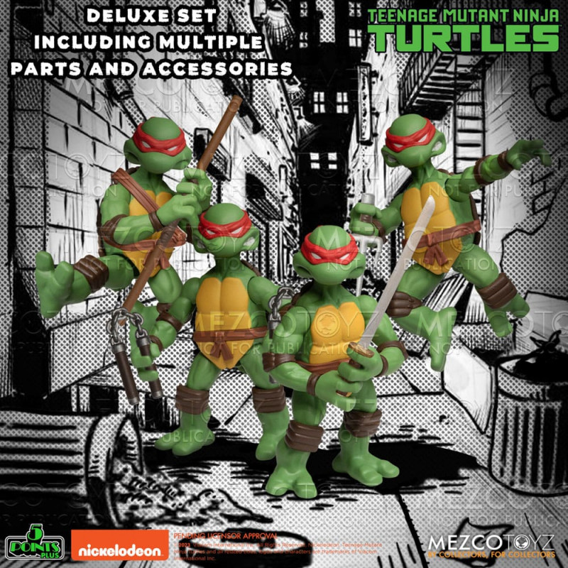 Teenage Mutant Ninja Turtles Deluxe Set 8cm Mezco Toys