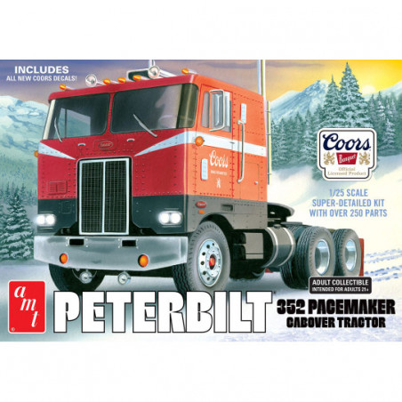 Peterbilt 352 Pacemaker Coe Coors Beer 1:25 plastic truck model Model kit