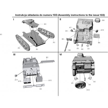 French tank destroyer AMR35 ZT3. Attention!!! The booklet is in Polish and English Model kit