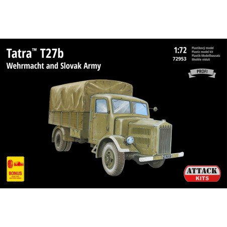 Tatra T27b Wehrmacht & Slovak Army with resin details, incl. wheels and canvas Model kit