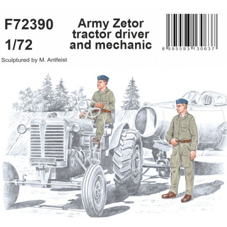 Army Zetor tractor driver and mechanic Figures