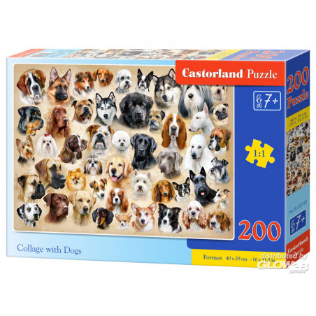 Collage with Dogs Puzzle 200 Pieces 