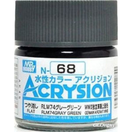 Mr Hobby -Gunze Acrysion (10 ml) RLM74 Gray Green 