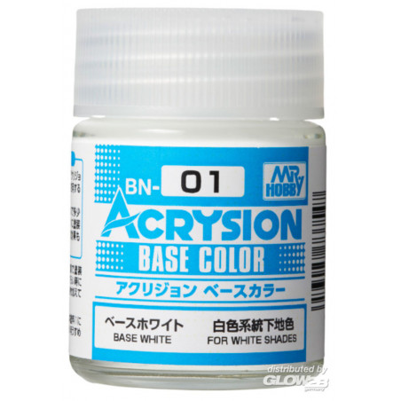 Mr Hobby -Gunze Acrysion Base Color (18 ml) Base White 