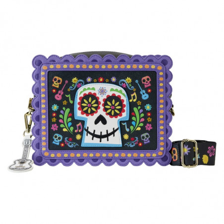 Disney Loungefly Coco Miguel Floral Skull Handbag 