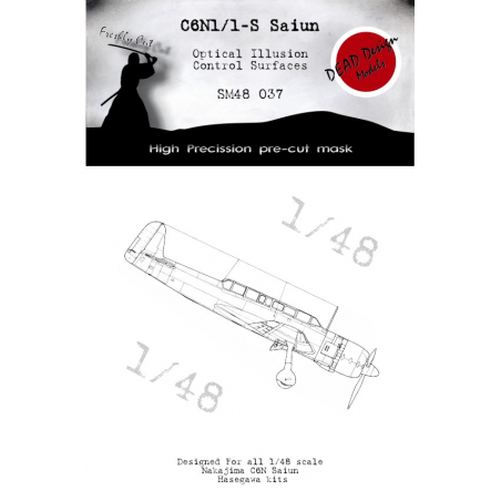 Nakajima C6N1/C6N2 Saiun Control Surfaces 3D/optical illusion paint mask for control surfaces 