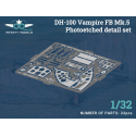Mk.5 Photo-etched detail set de Havilland DH-100 Vampire Mk.5 (designed to be used with Infinity Models kits) 