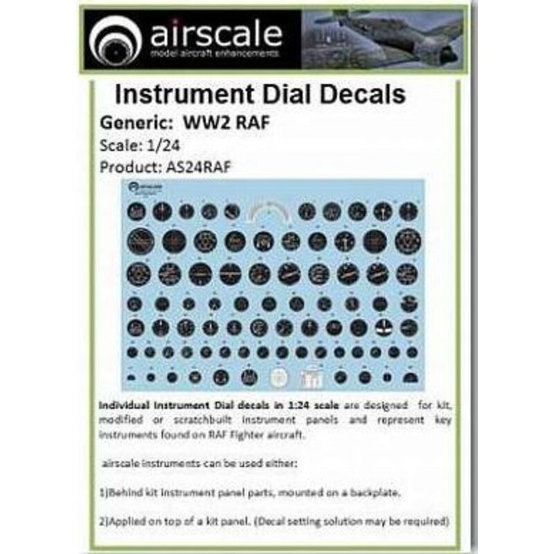 Airscale 1/24 WWII Japanese Instruments Decals