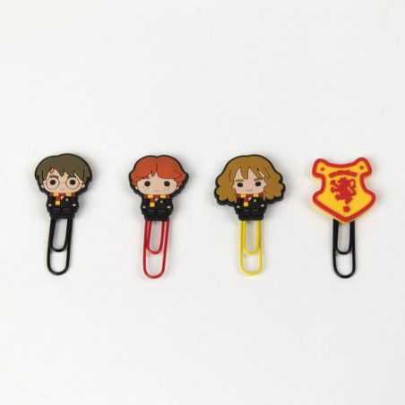 Harry Potter - pack of 4 metal clips - characters