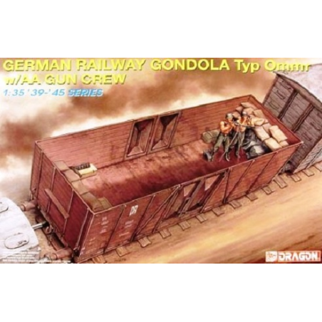 GERMAN RAILWAY GONDOLA TYP OMMR WITH AA GUN CREW Figures