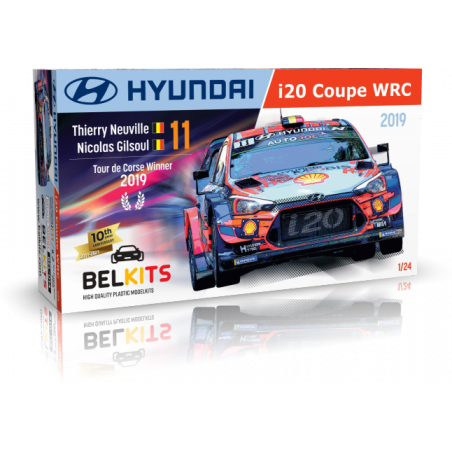 HYUNDAI I20 COUPE WRC TOUR DE CORSE 2019 T.NEUVILLE / N.GILSOUL Model kit