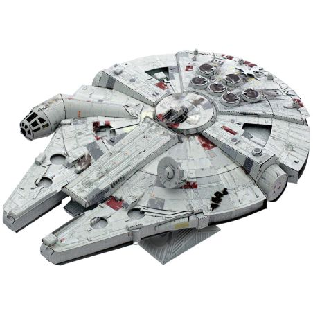 MetalEarth: ICONX - STAR WARS / MILLENNIUM FALCON 14.3x10.6x6.5cm, 3D metal model with 2.75 multi-colored sheets, in box, 14+ Mo