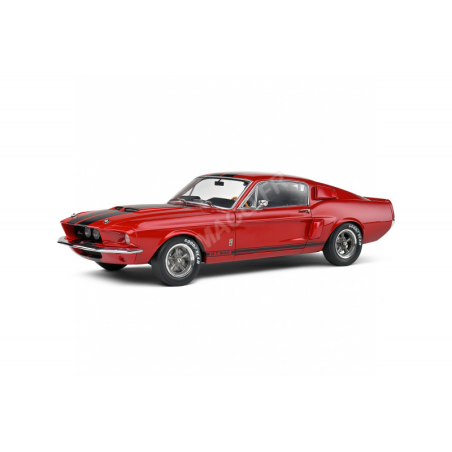 FORD MUSTANG SHELBY GT500 1967 RED BLACK STRIPES Die cast