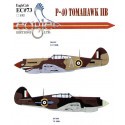 Decals Curtiss P-40B Tomahawk IIB (2) AK461/A 112 Squadron North Africa camouflage schemes shark mouth AK490 79 Squadron S/L Pet