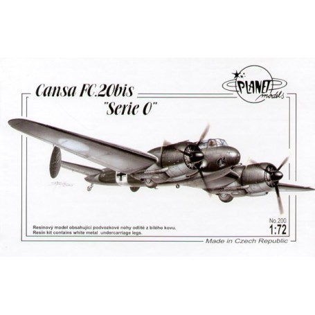 Cansa FC.20 bis heavy fighter. Decals Italian x 2, German x 1 Airplane model kit