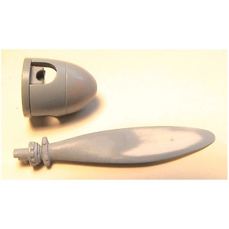 Focke Wulf Fw 190A spinner & propeller blades with external weights (designed to be assembled with model kits from Hasegawa) 