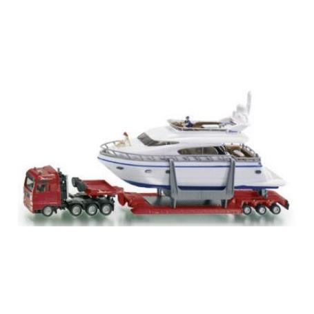 Low loader with Yacht 1:87 Die cast truck