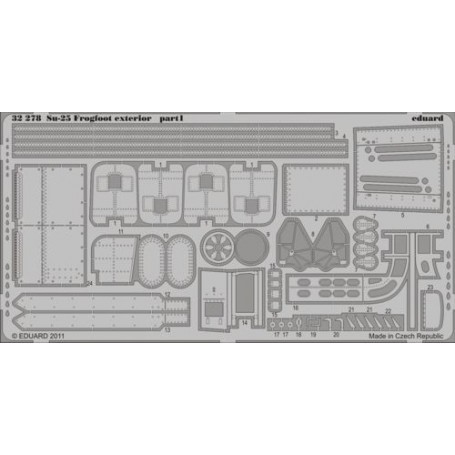 Sukhoi Su-25 Frogfoot exterior (designed to be assembled with model kits from Trumpeter) Superdetail kit for airplanes