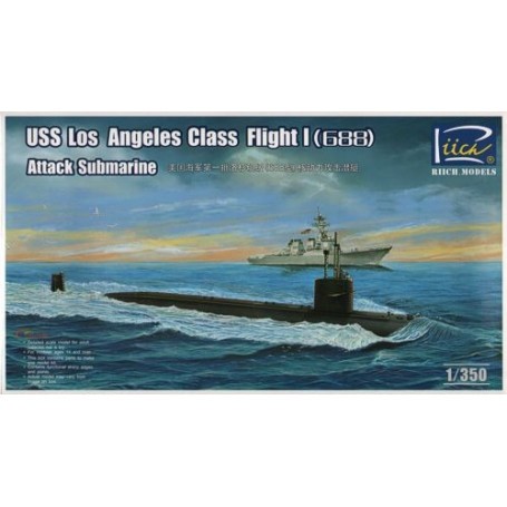USS Los Angeles Class Flight I (688) Attack Submarine Model kit