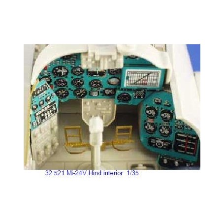 Mil Mi-24V Hind interior PRE-PAINTED IN COLOUR! (designed to be assembled with model kits from Trumpeter) 