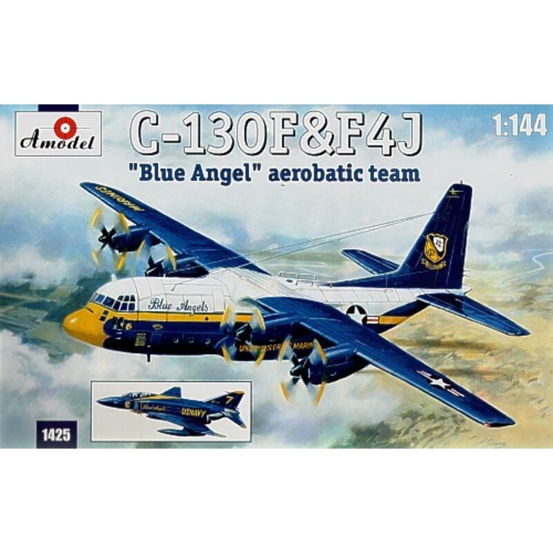 Lockheed C-130 and F-4J BLUE ANGEL Aerobatic team