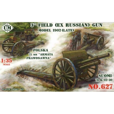 3 field (ex Russian) gun, model 1902 late - Polish 75mm gun prawoslawna, Suomi 76K/02-30 Model kit