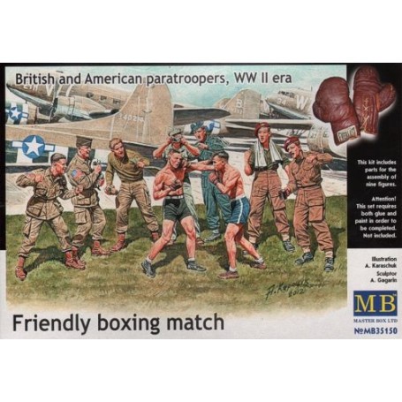 British and American Paratroopers 'Friendly Boxing Match' Figures