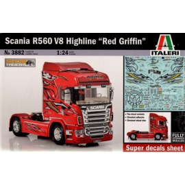 Scania R560 V8 Highline Red Griffon Model kit