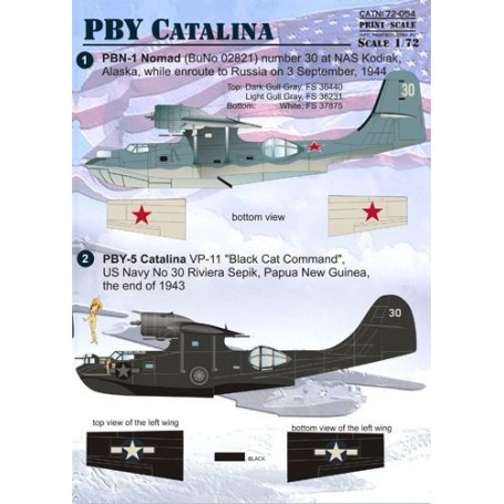 Decals PBY Catalina The complete set 2. PBY-5; PBN-1; OA-10A; 