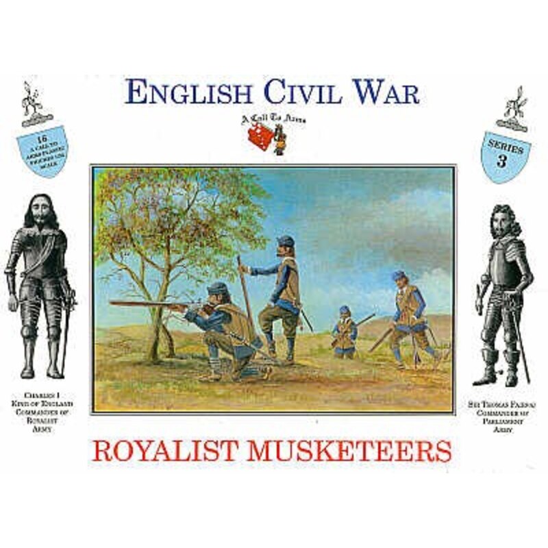 Royalist Musketeers 16 figures 