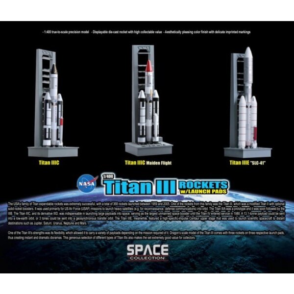 Titan Rockets w / Launch Pad by 3 sets 