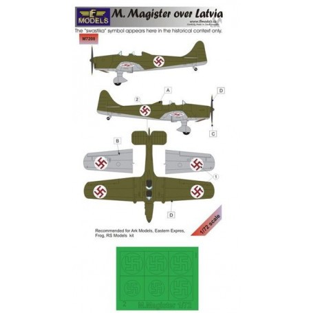 Masks for Miles Magister over Latviadesigned to be used with Ark Models , Eastern Express, Frog and RS Model kits 