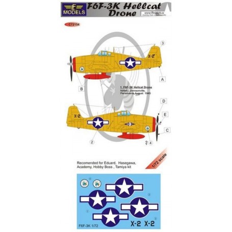 Decals Grumman F6F-3K Hellcat Drone (designed to be used with Eduard, Hasegawa, Academy, Hobby Boss and Tamiya kits) 