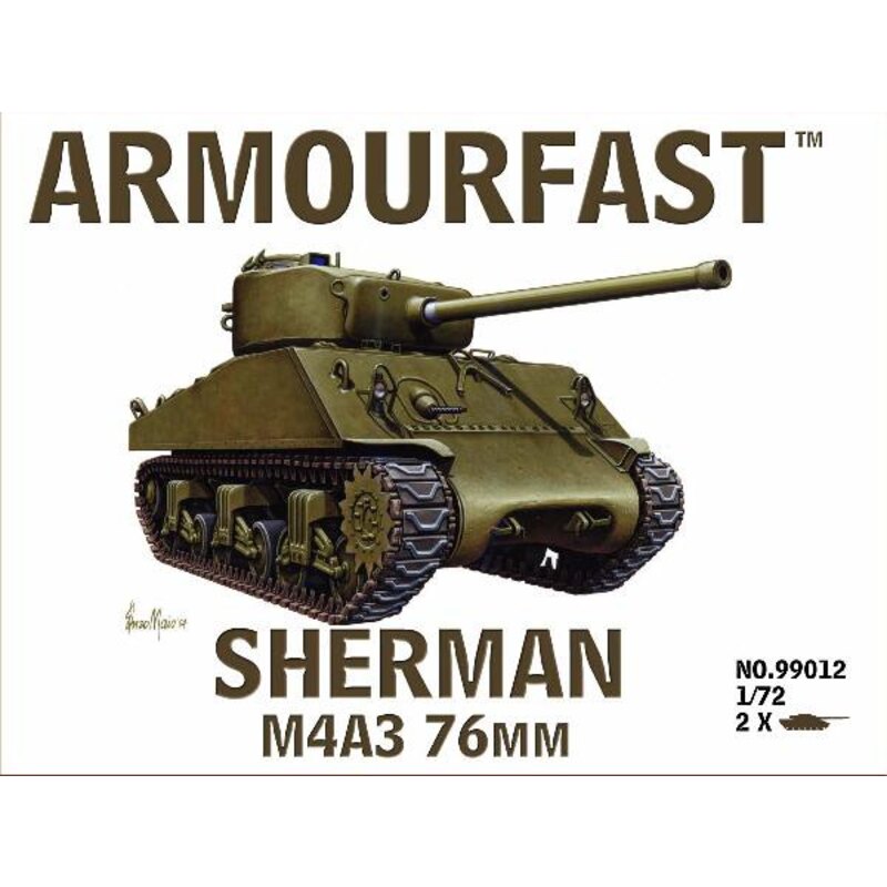 M4A3 Sherman 76mm: Pack includes 2 snap together tank kits Model kit