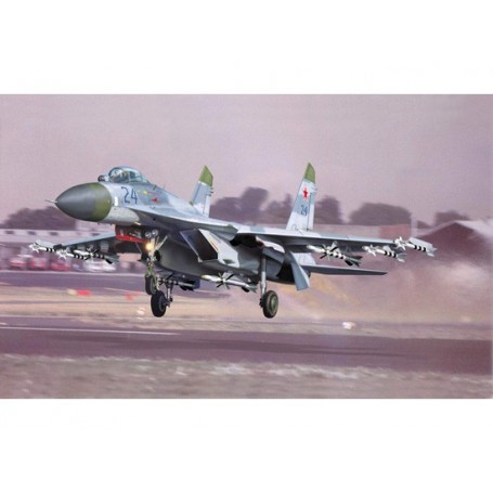 Sukhoi Su-27 Flanker B. 350 pieces 798mm in length. Workable canopy and flaps. White metal undercarriage struts Model kit
