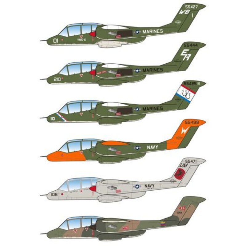 Decals North-American/Rockwell OV-10A Bronco Decals for military aircraft